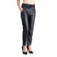 Pantaloni Negri Din Piele Ecologica Cu Talie Inalta Zip Pantaloni Negri Din Piele Ecologica Cu Talie Inalta Zip